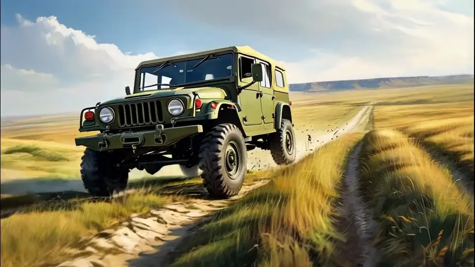 An off-road drive between frames