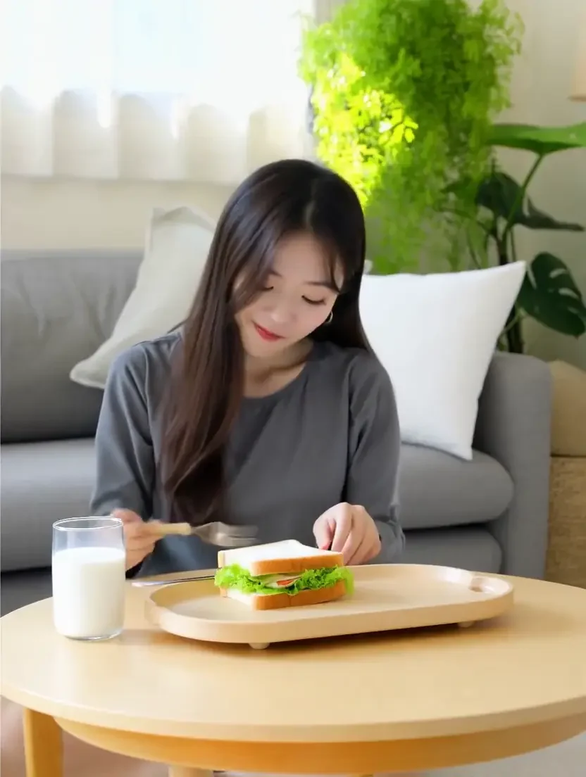 Breakfast in a new room