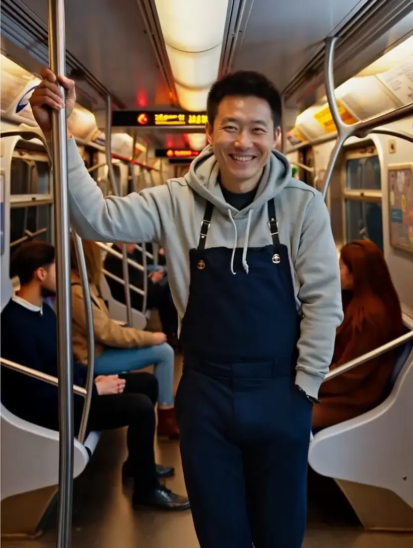 A familiar face on the subway