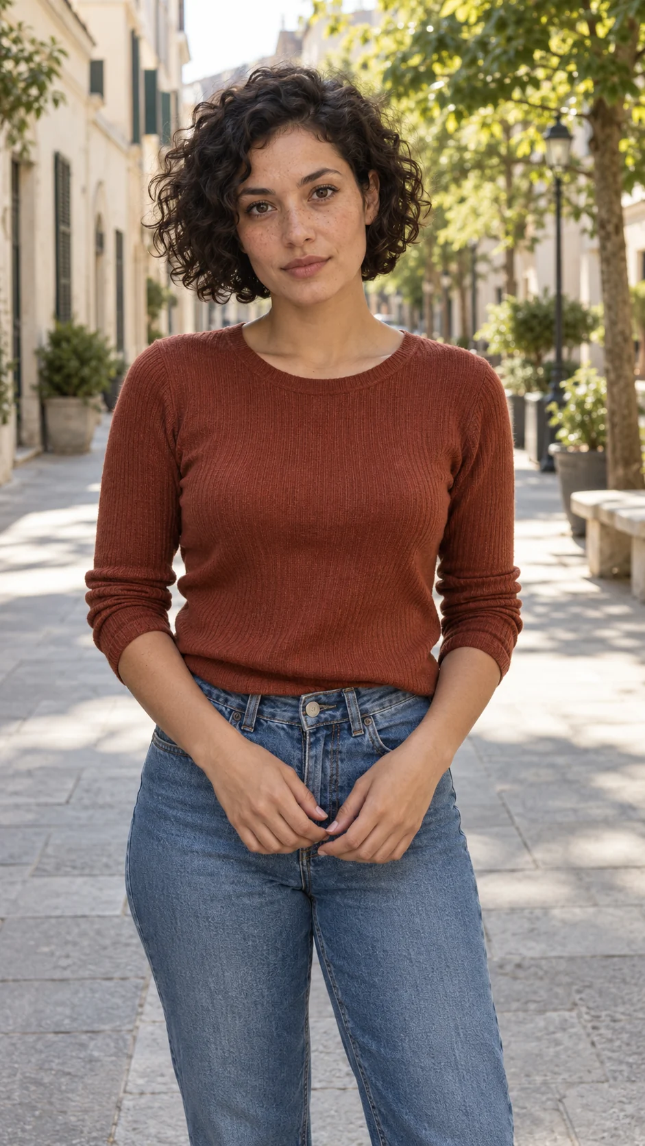 AI-created adult portrait for motion examples