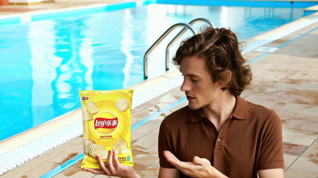 A person presents a product