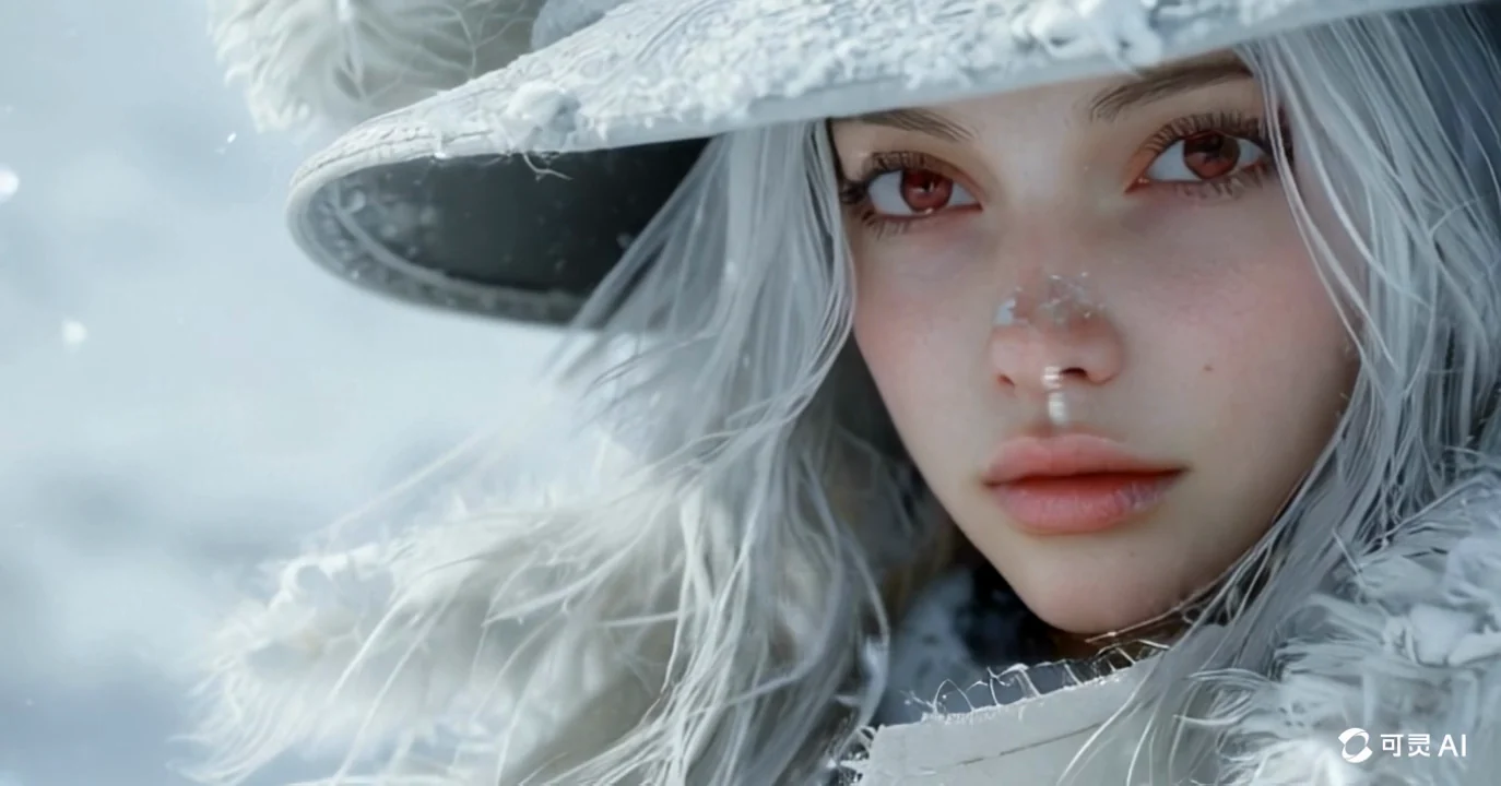 Continue a snowy portrait