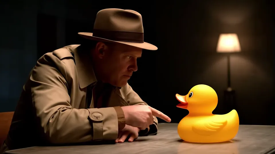 Detective and the duck