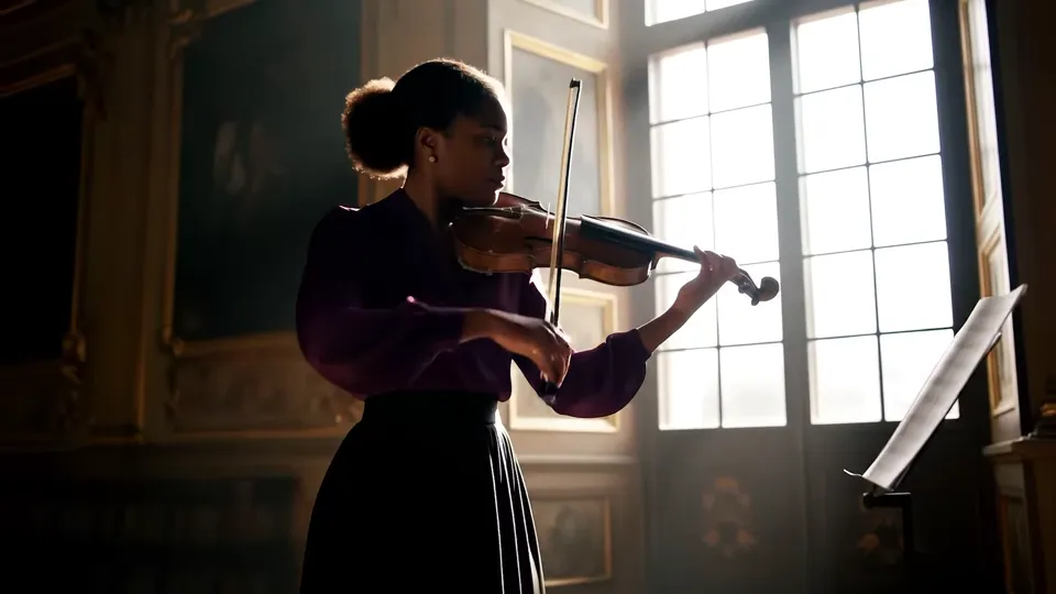 Violinist by the window