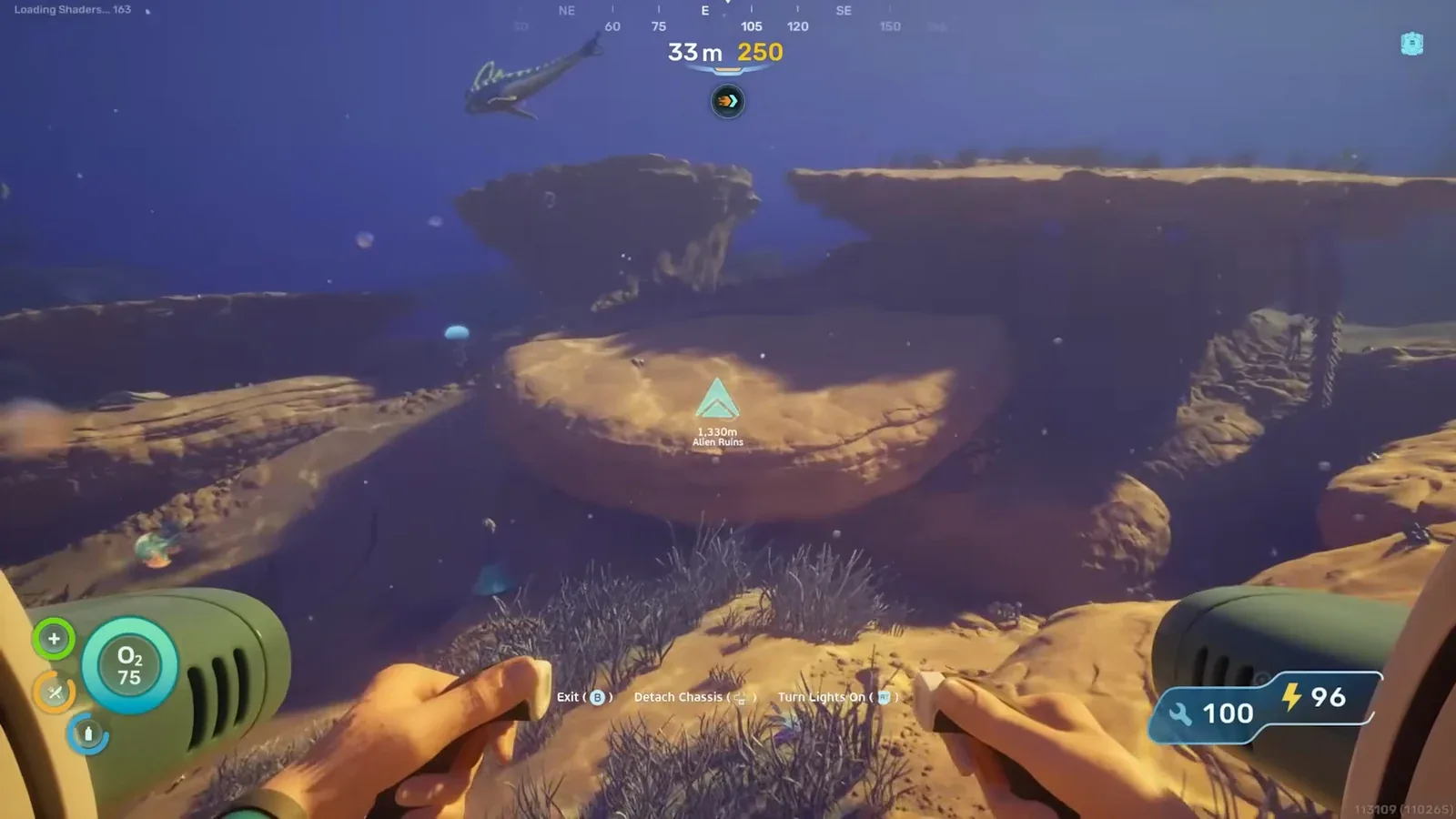 The early Subnautica 2 lifepod used as the starting point for silver routes
