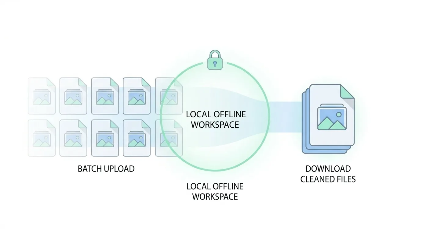Metadata Remove local offline workflow