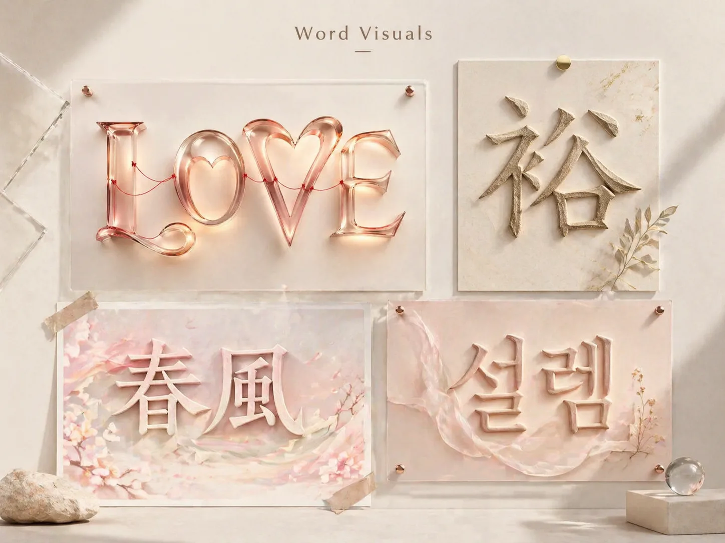 Overview of GPT Image 2 word visualization typography templates