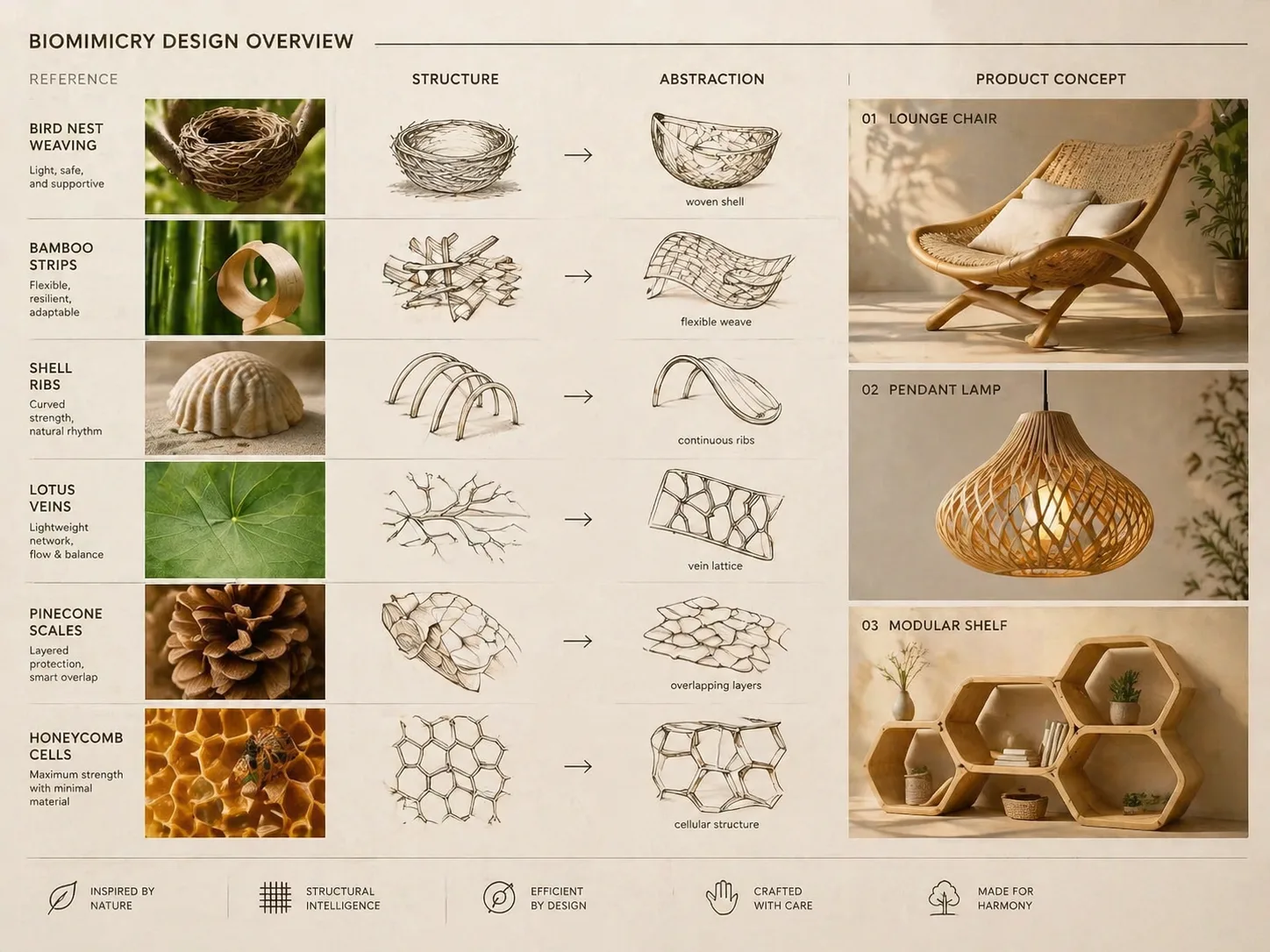 Biomimicry product concept board overview for GPT Image 2