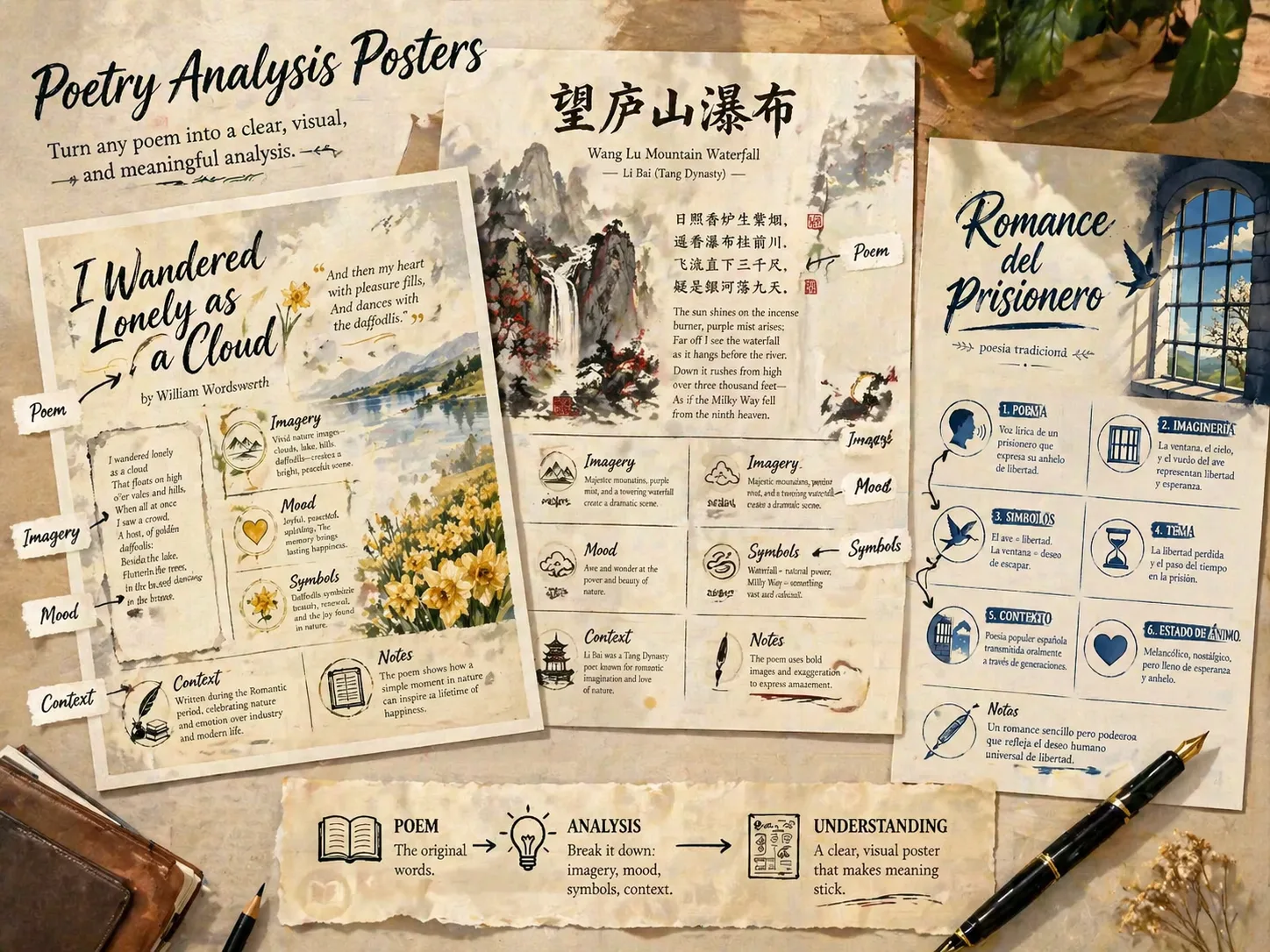 GPT Image 2 poetry poster template overview