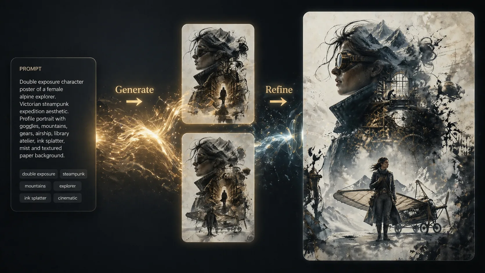 Generating and refining a character poster with GPT Image 2