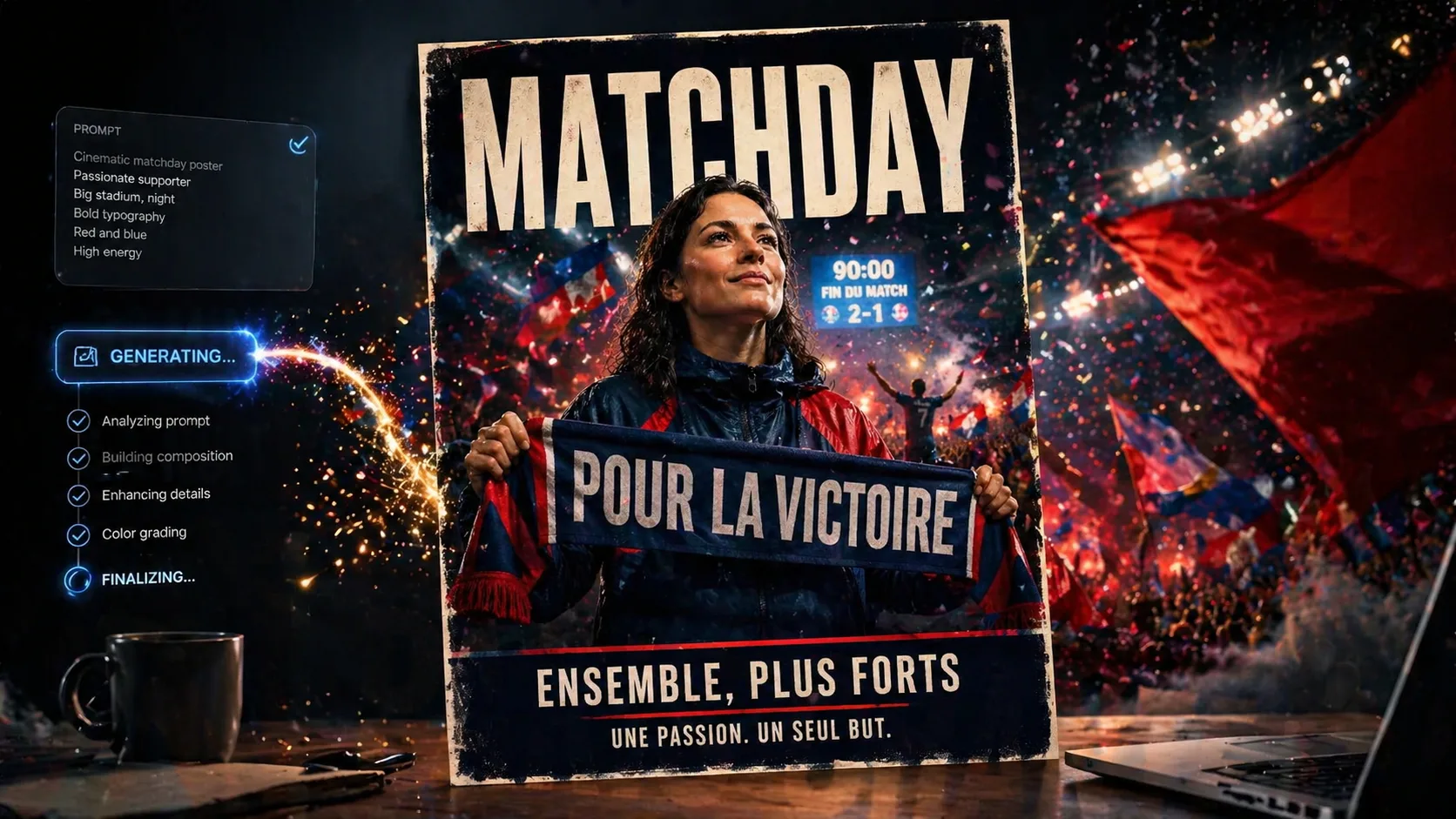 Generiertes Matchday-Poster Ergebnis