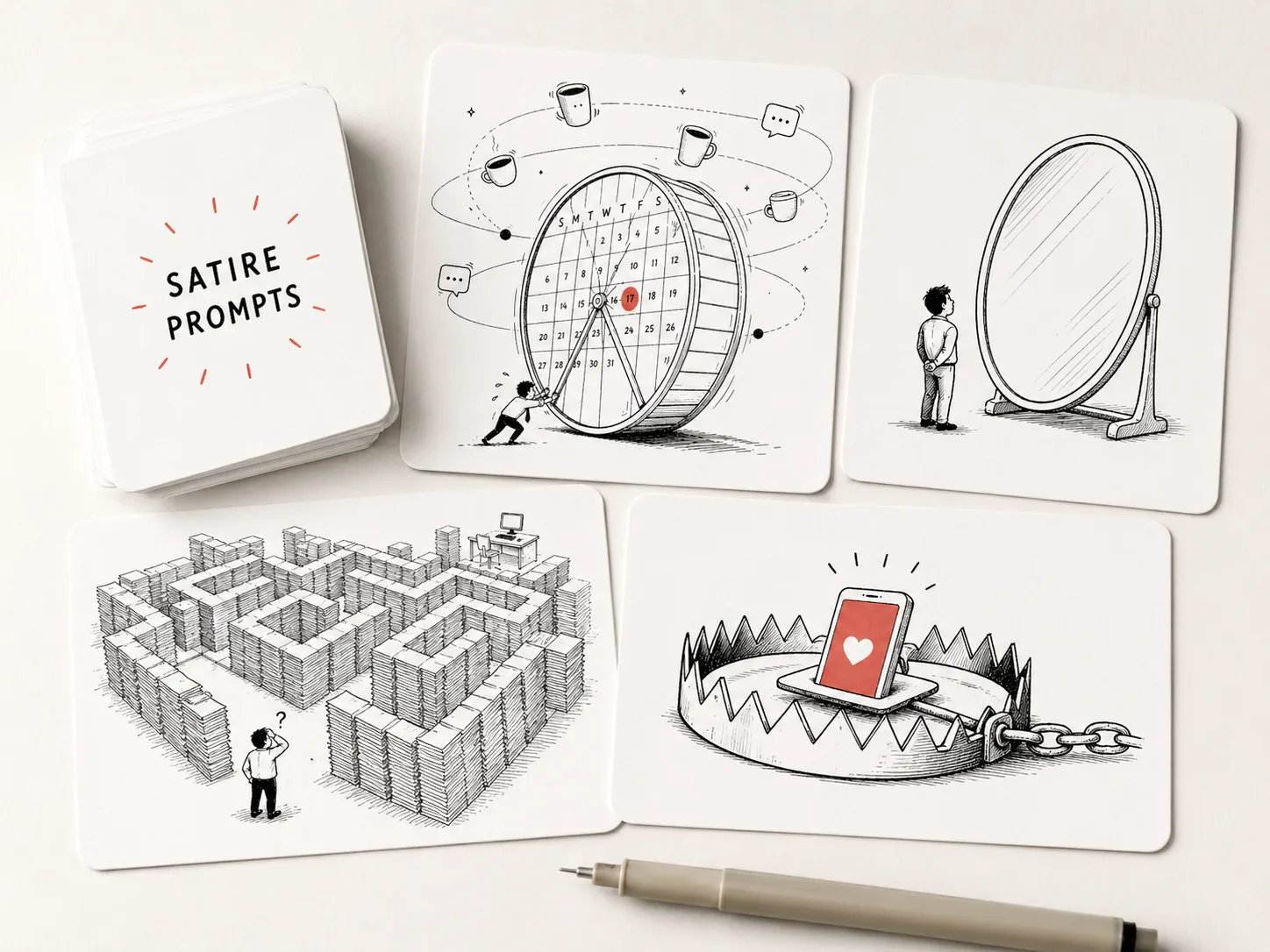 テーマを視覚風刺へ