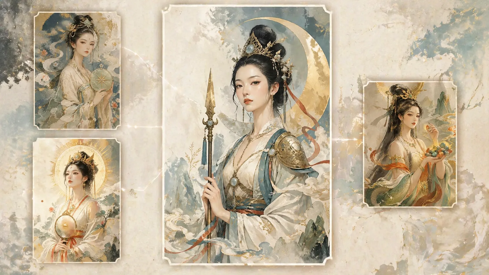 Generated myth portrait poster variants