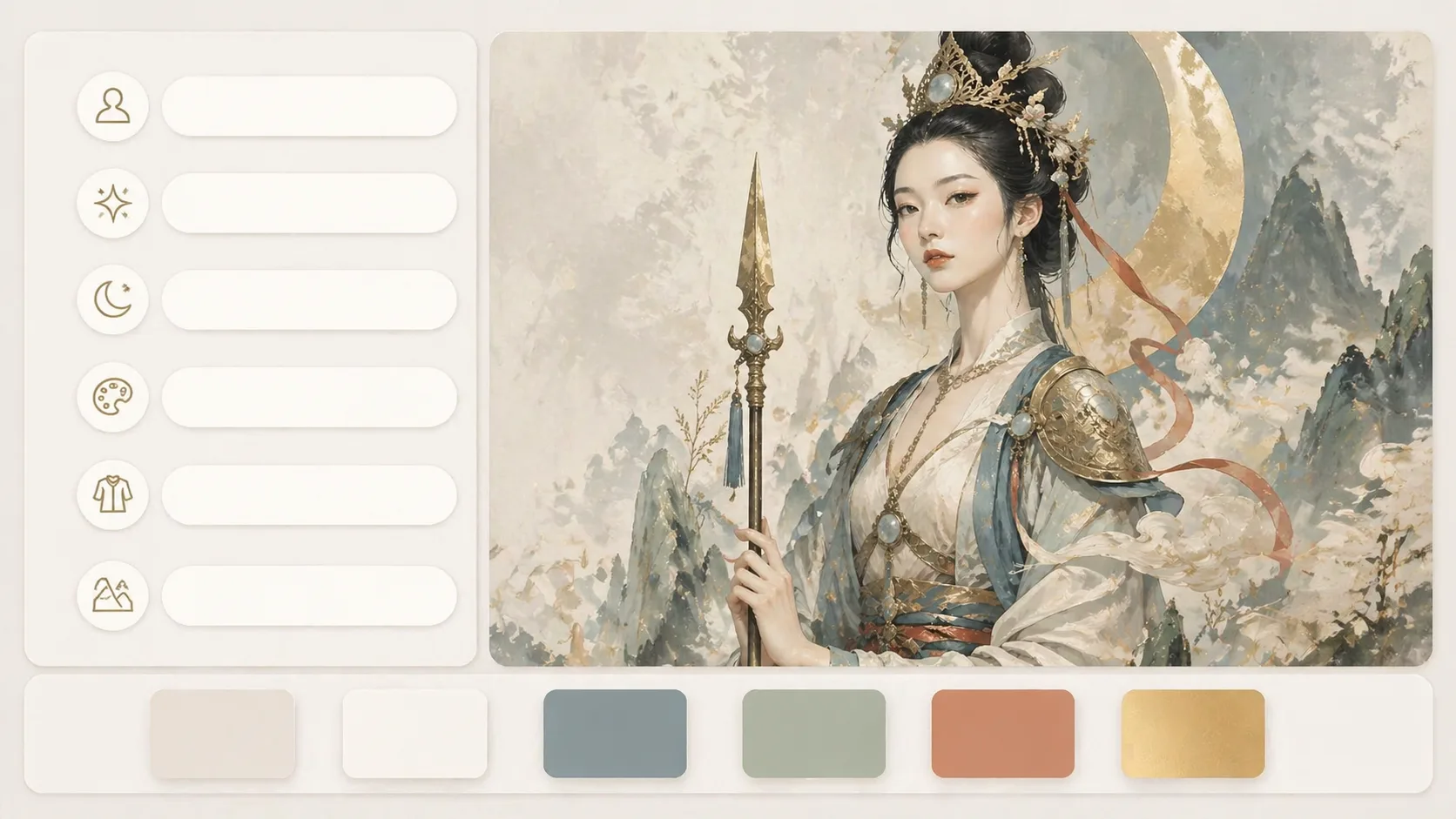 Editing myth portrait prompt variables