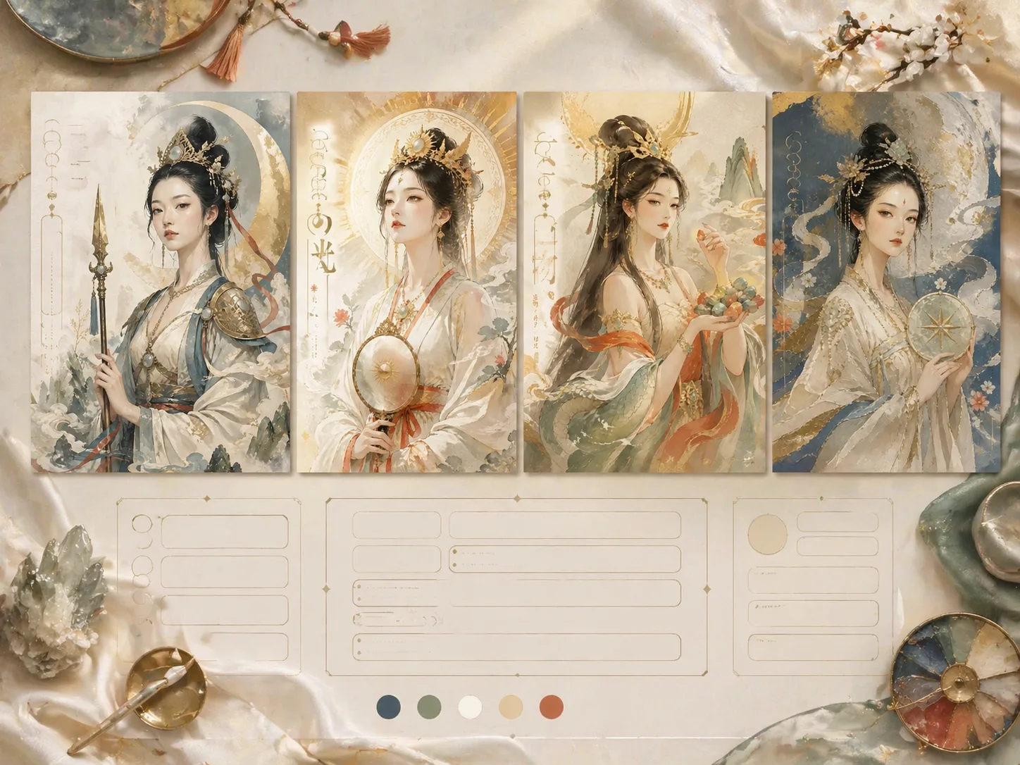 Modern Eastern myth portrait prompt templates overview