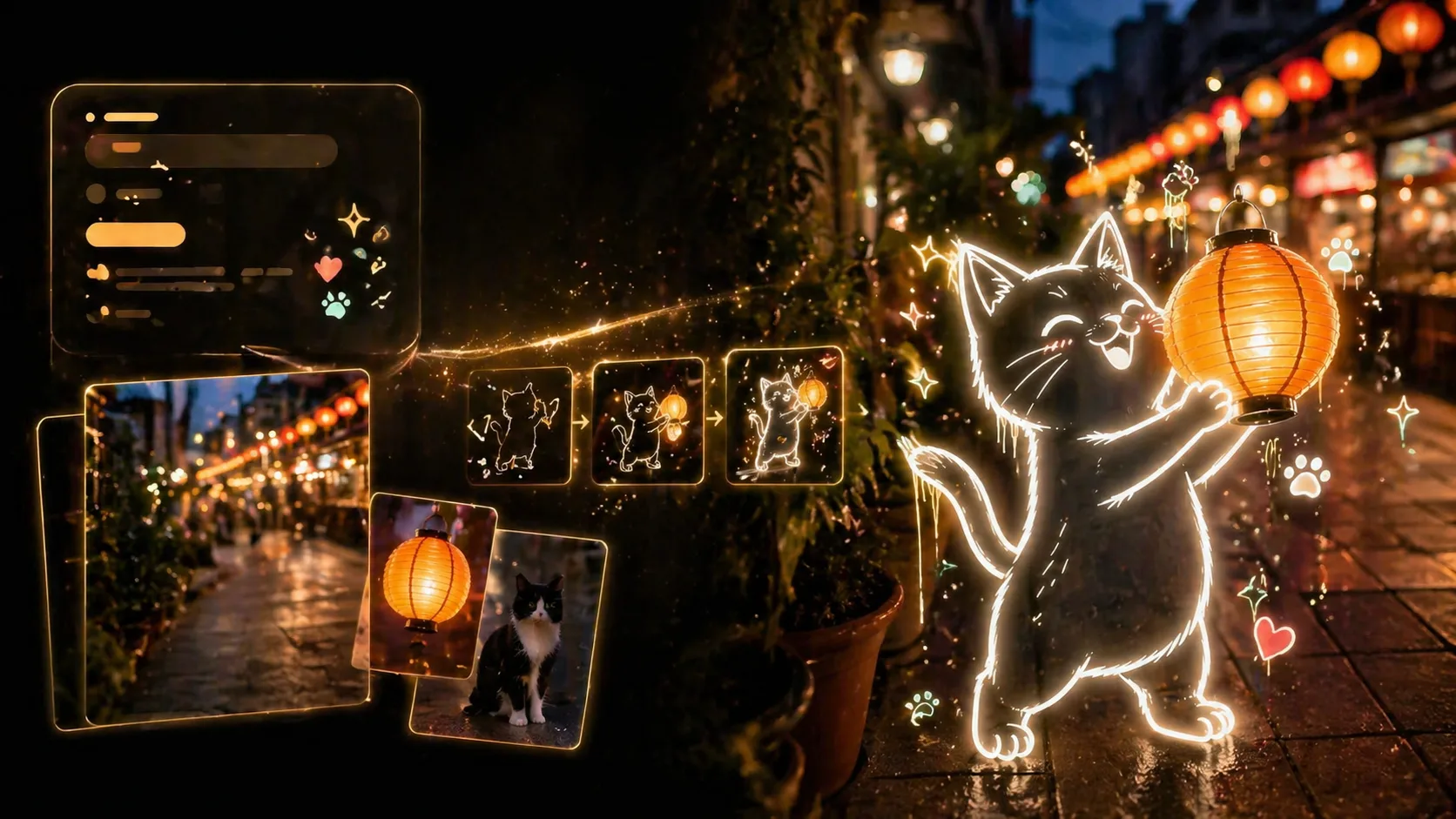 Neon Sketch generation workflow image