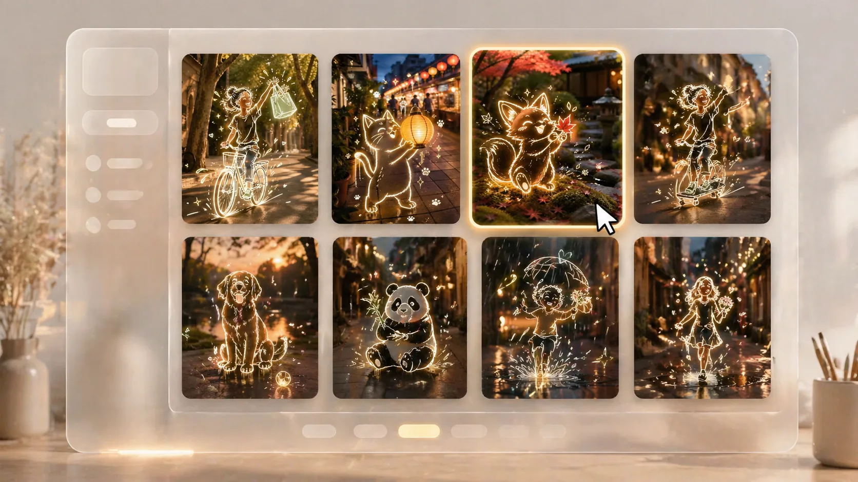 Neon Sketch template selection image