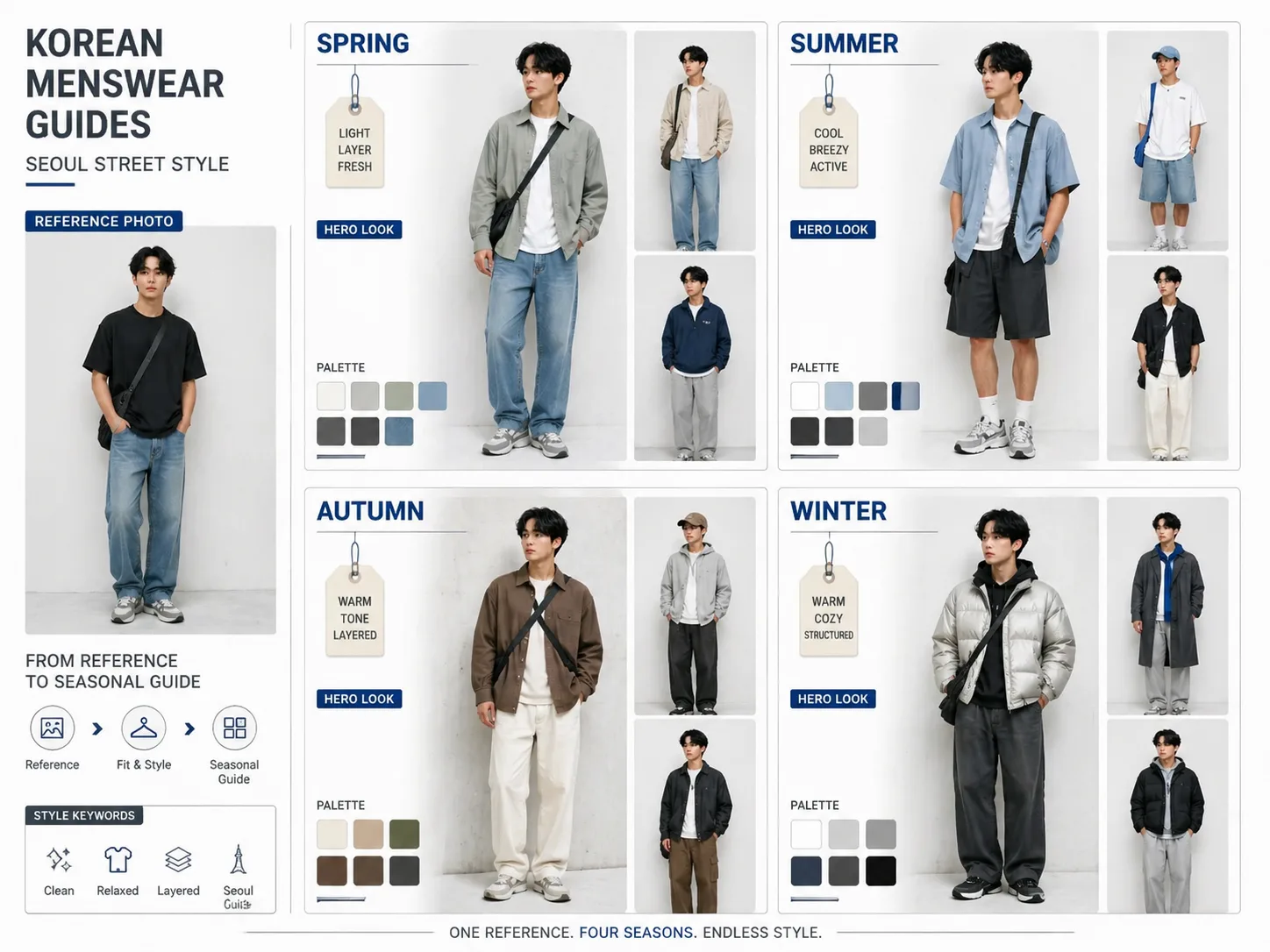 Uebersicht koreanischer Menswear GPT Image 2 Vorlagen