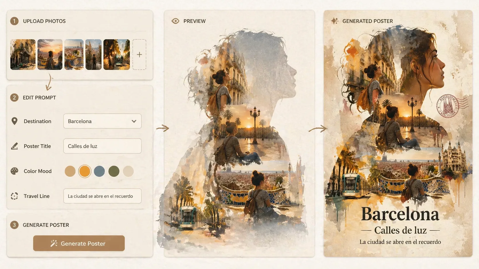 Editing uploaded photos and destination details