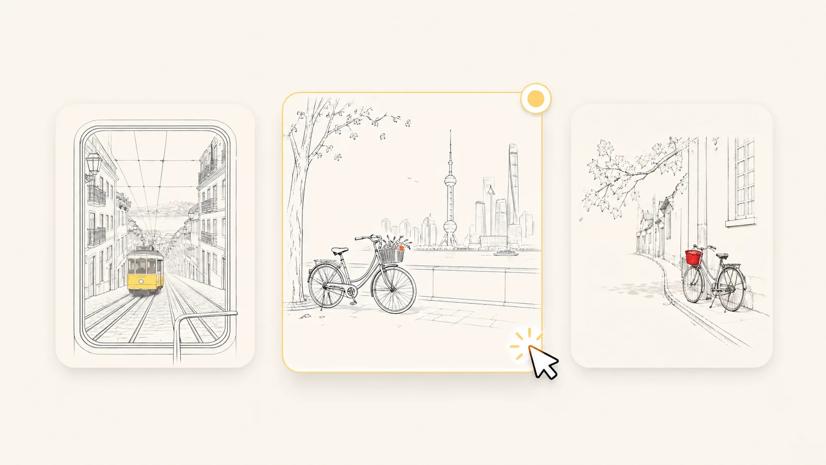 Choosing a minimal line accent prompt template