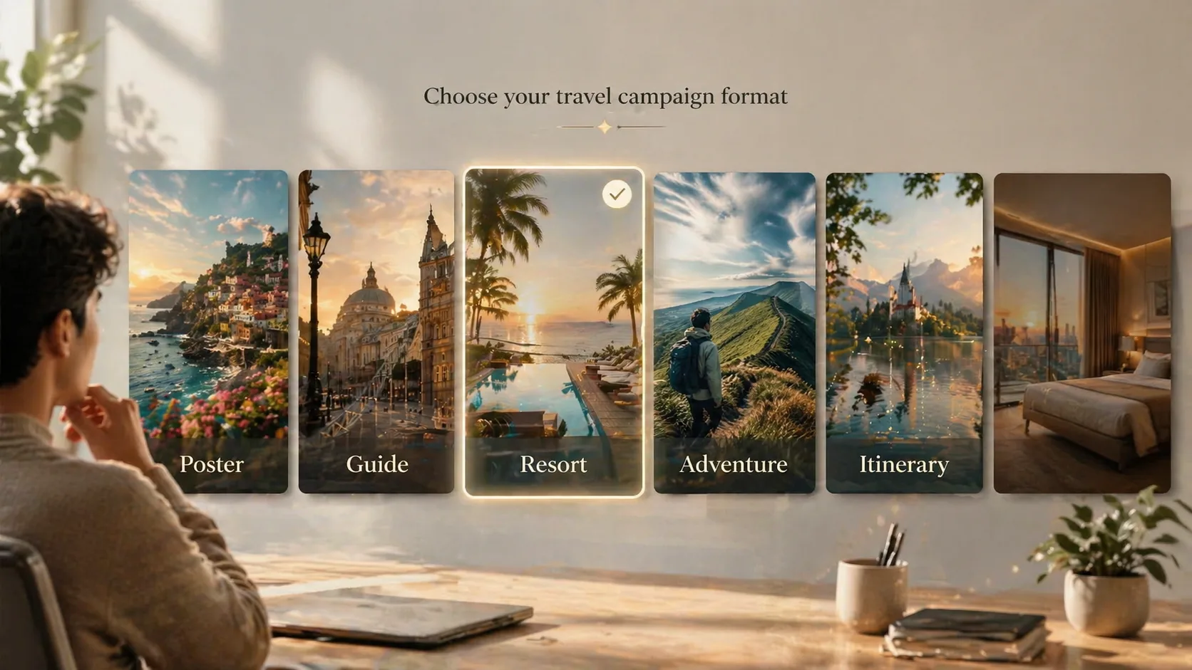 Choosing a travel campaign template format