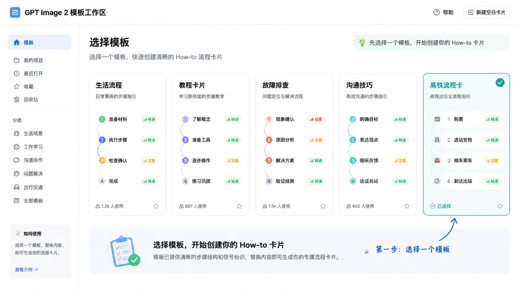 选择 GPT Image 2 如何卡片信息图模板