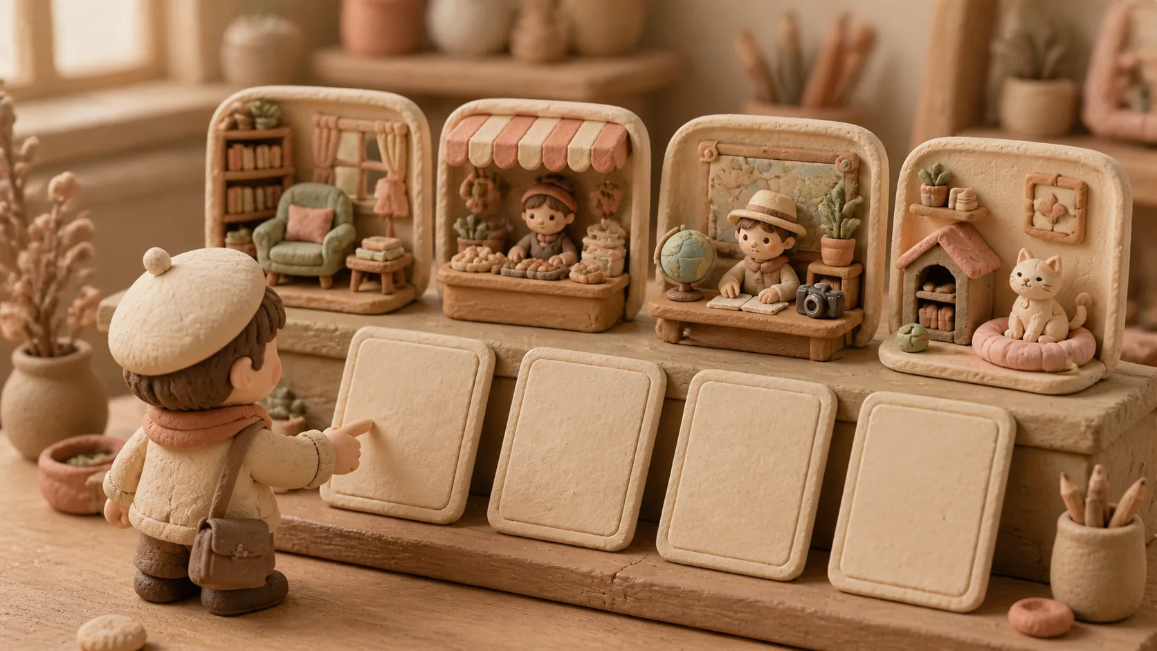 Choosing a soft clay miniature prompt template