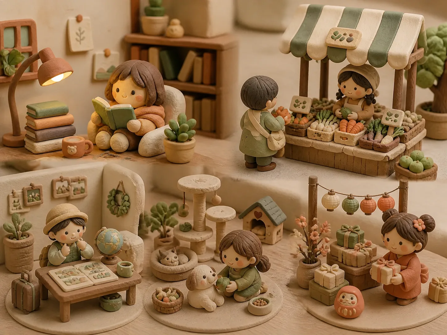 GPT Image 2 soft clay miniature template overview