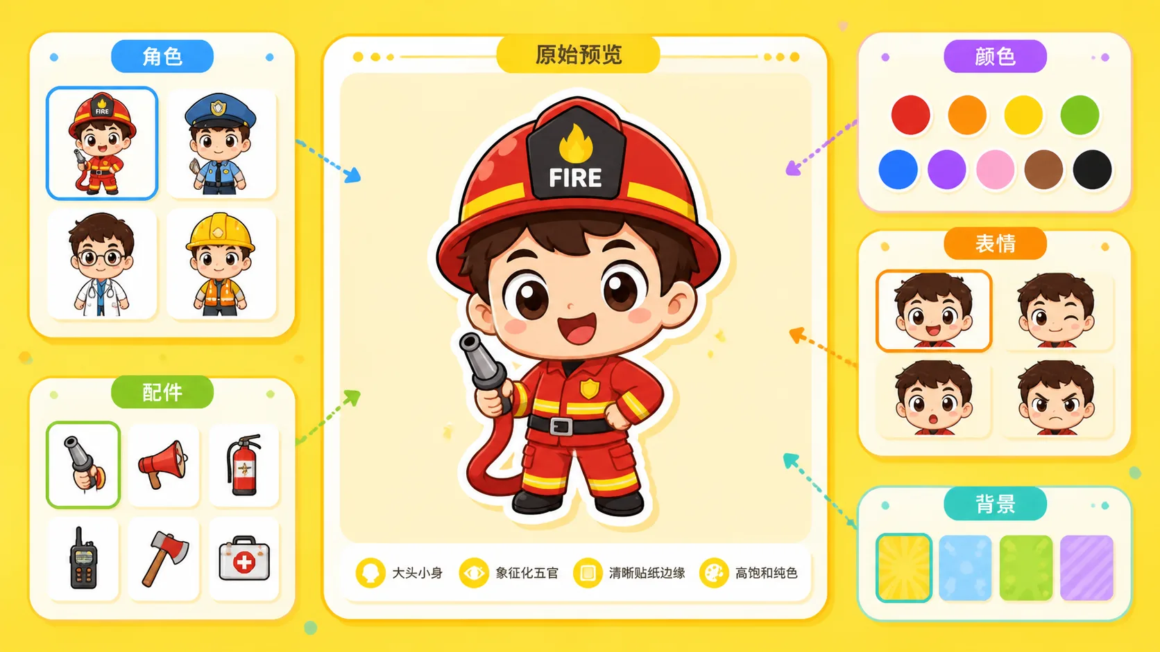 Editing chibi sticker prompt variables