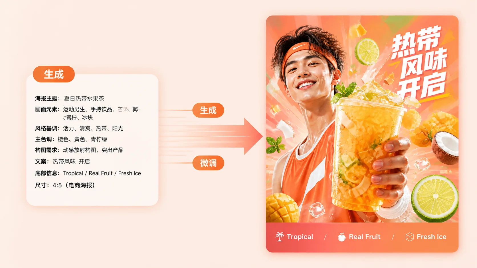 Generating a beverage campaign poster with GPT Image 2