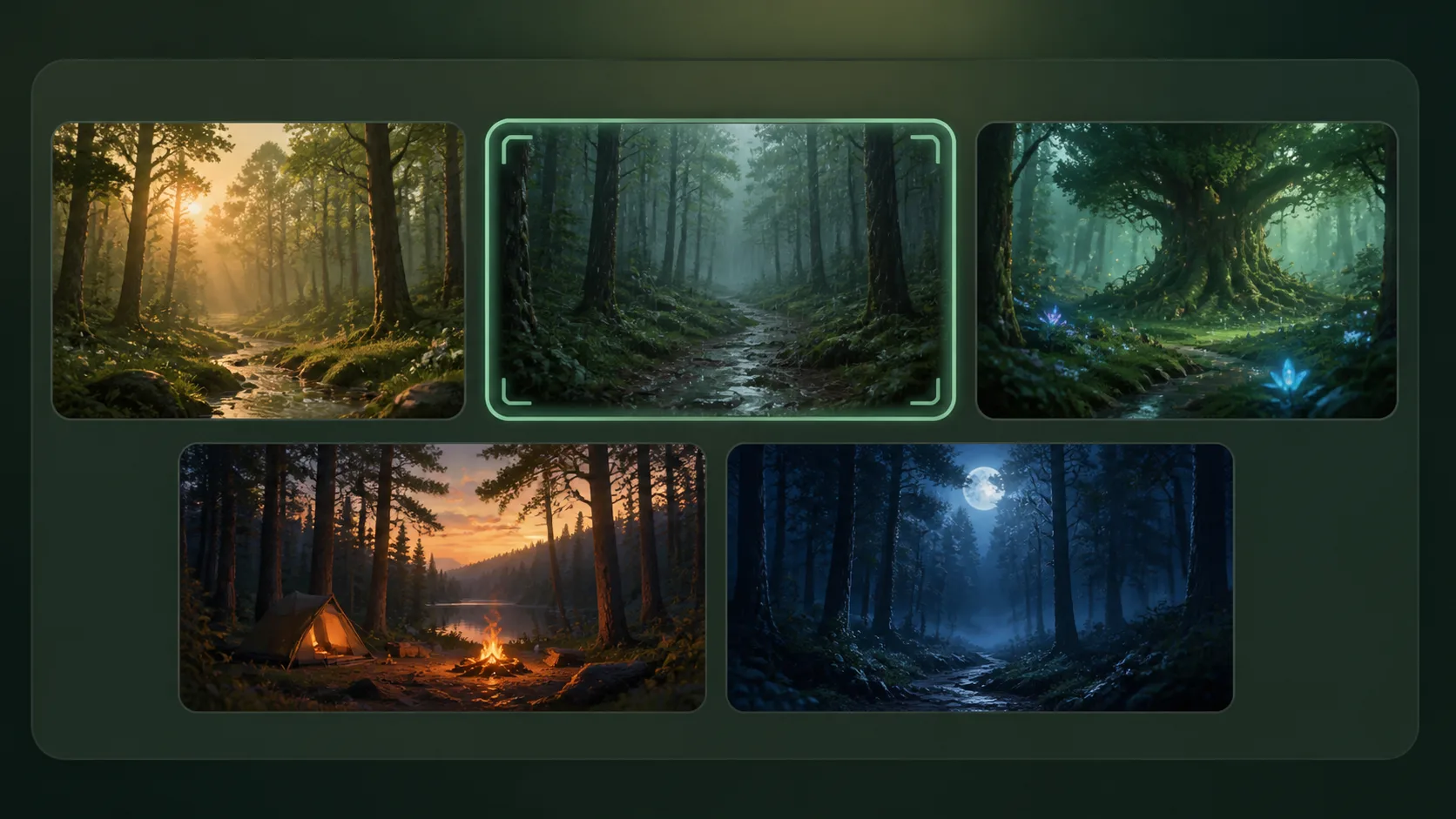 Choosing a GPT Image 2 forest background template