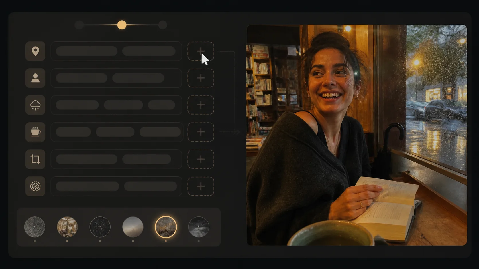 Editing candid photo prompt variables