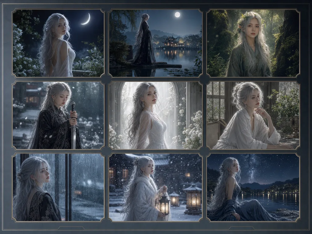 Build a silver fantasy portrait set