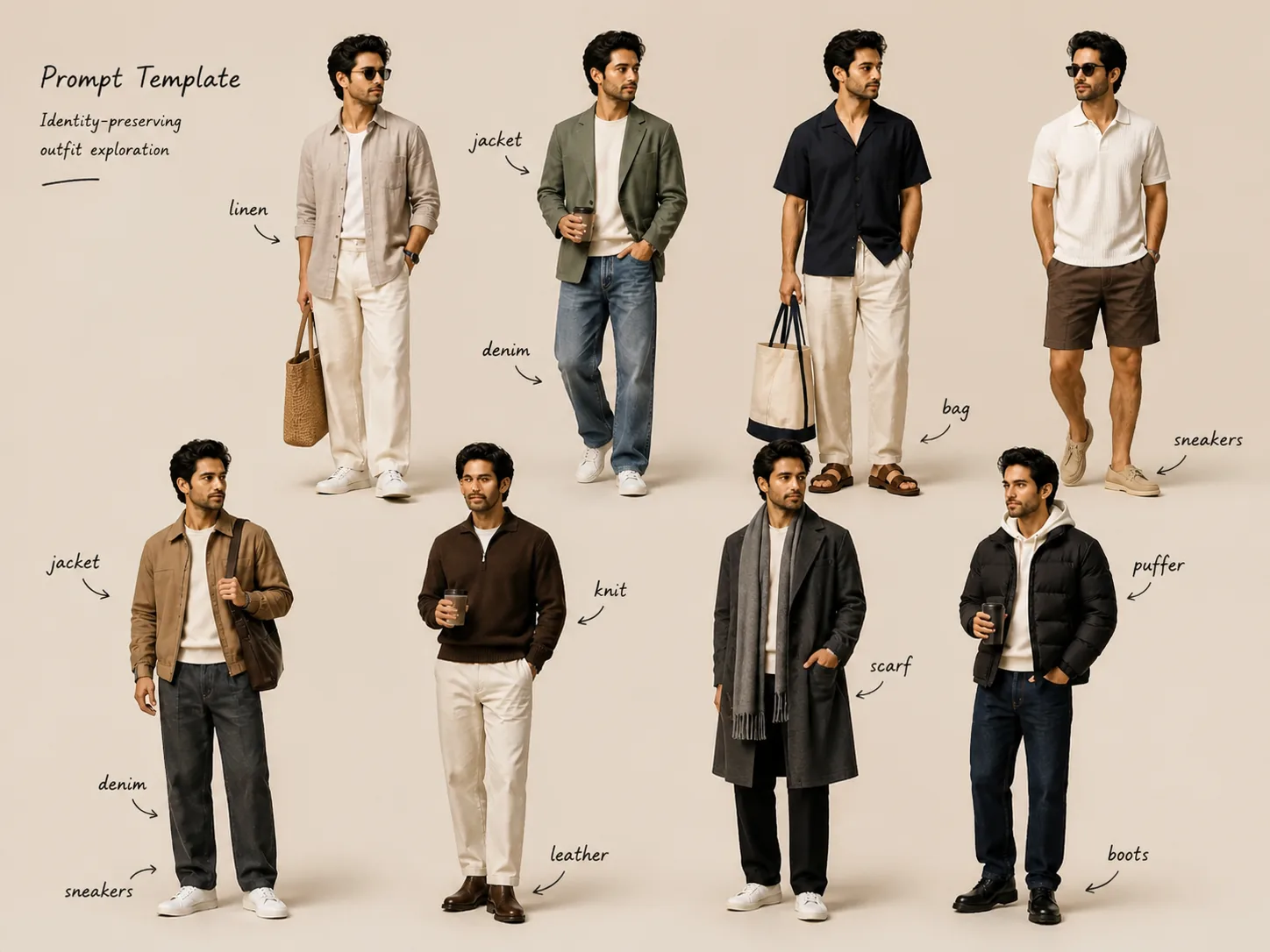 GPT Image 2 fashion collage lookbook template overview