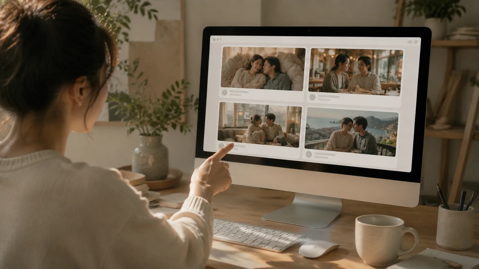 Choosing a cinematic couple portrait template