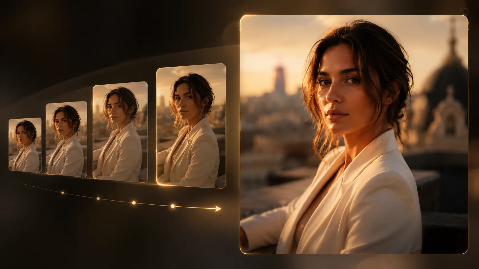 Generating and refining a cinematic golden hour portrait with GPT Image 2
