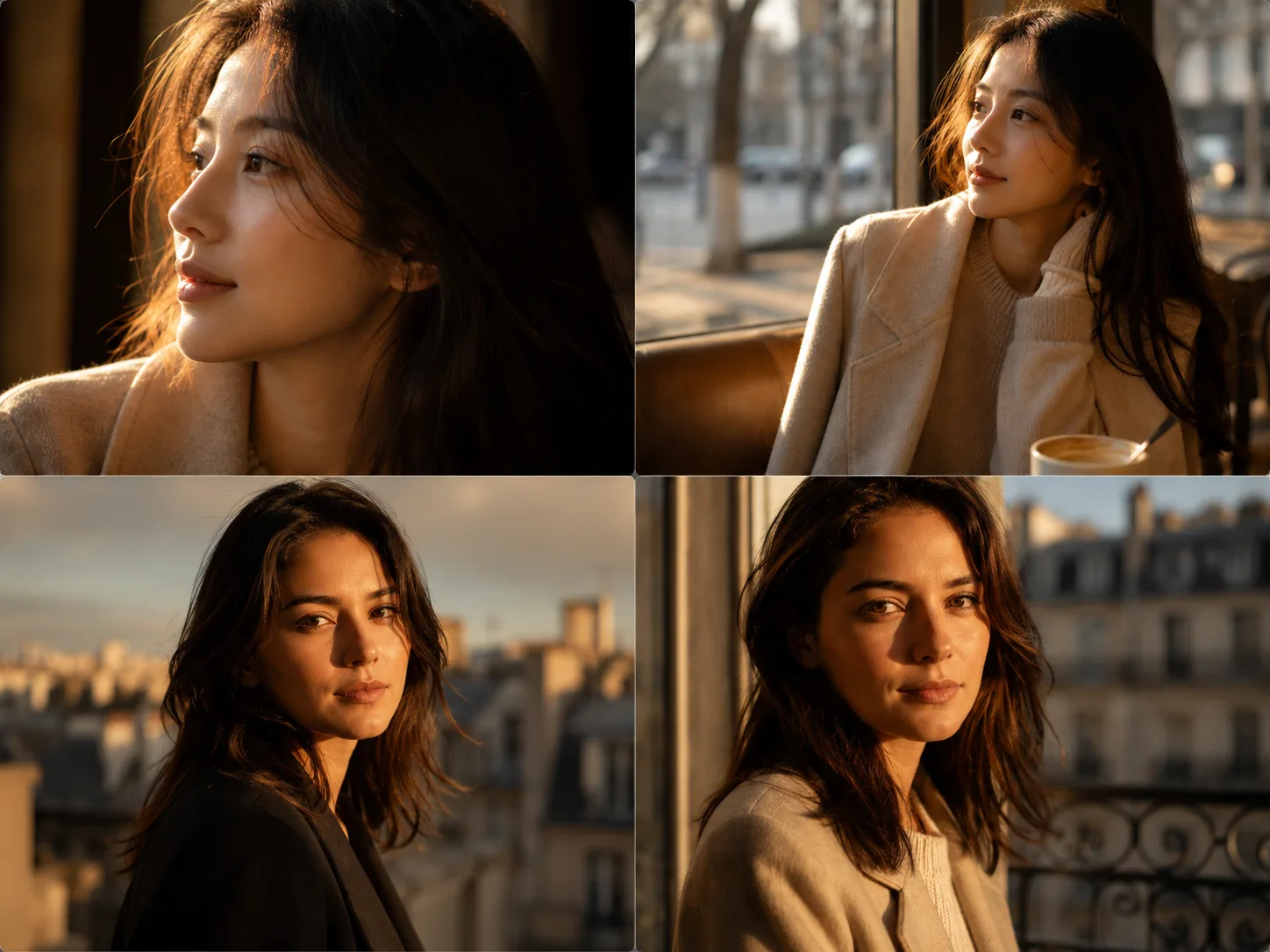 Golden hour portrait GPT Image 2 prompt templates with cinematic reference-photo styles