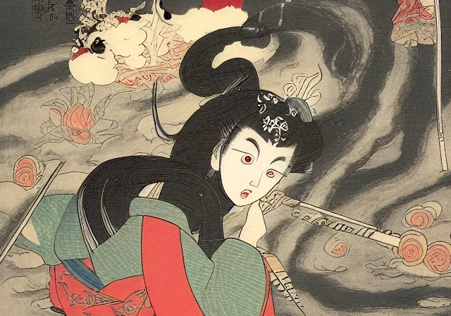 Japanese mythology illustration
