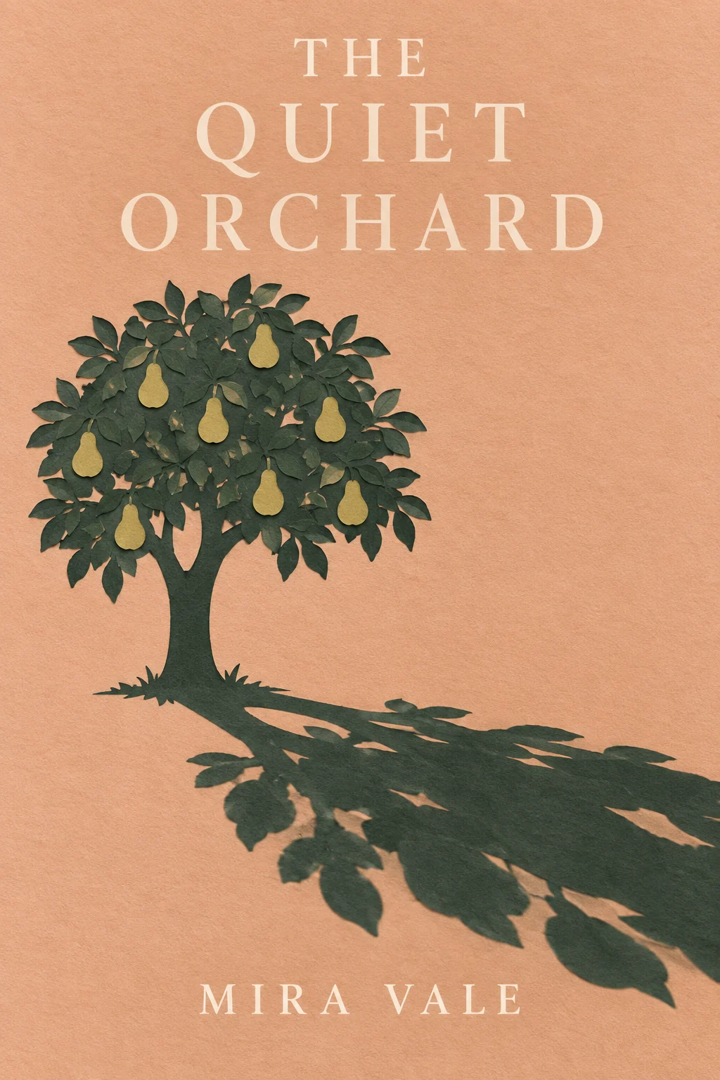 Quiet orchard book cover — original generated example