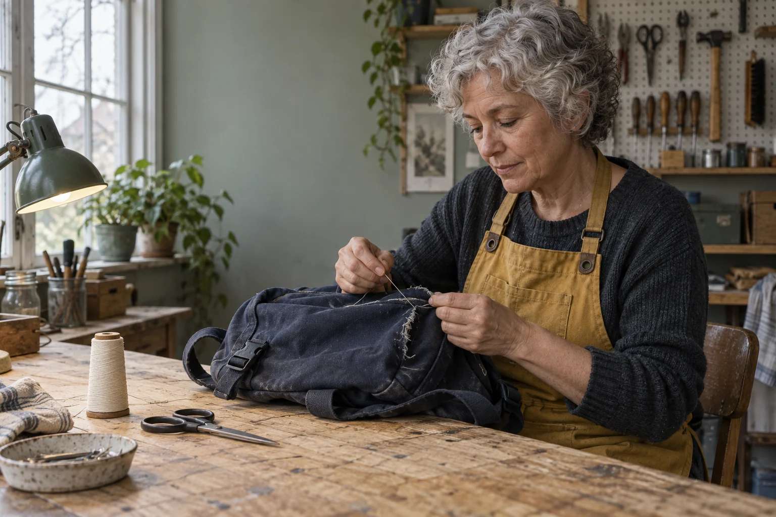 Creative example: Portrait of a repair craftswoman