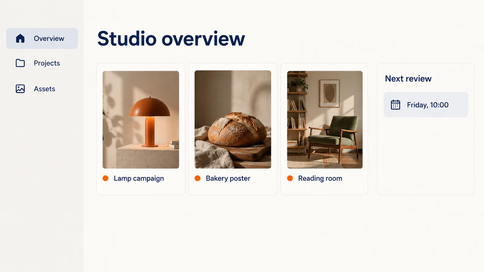 Creator dashboard concept — original generated example — creative reference