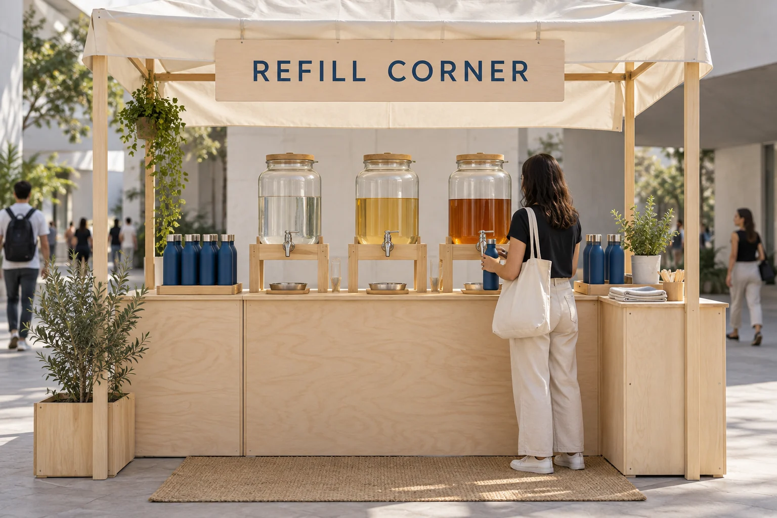 Pop-up refill store — original generated example — creative reference