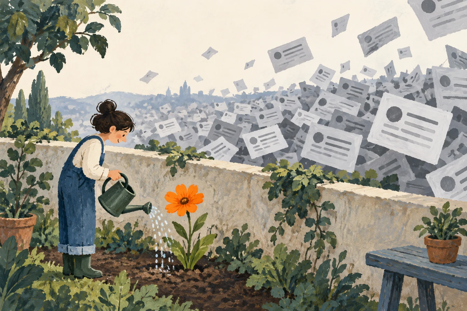 Editorial attention metaphor — original generated example — creative reference