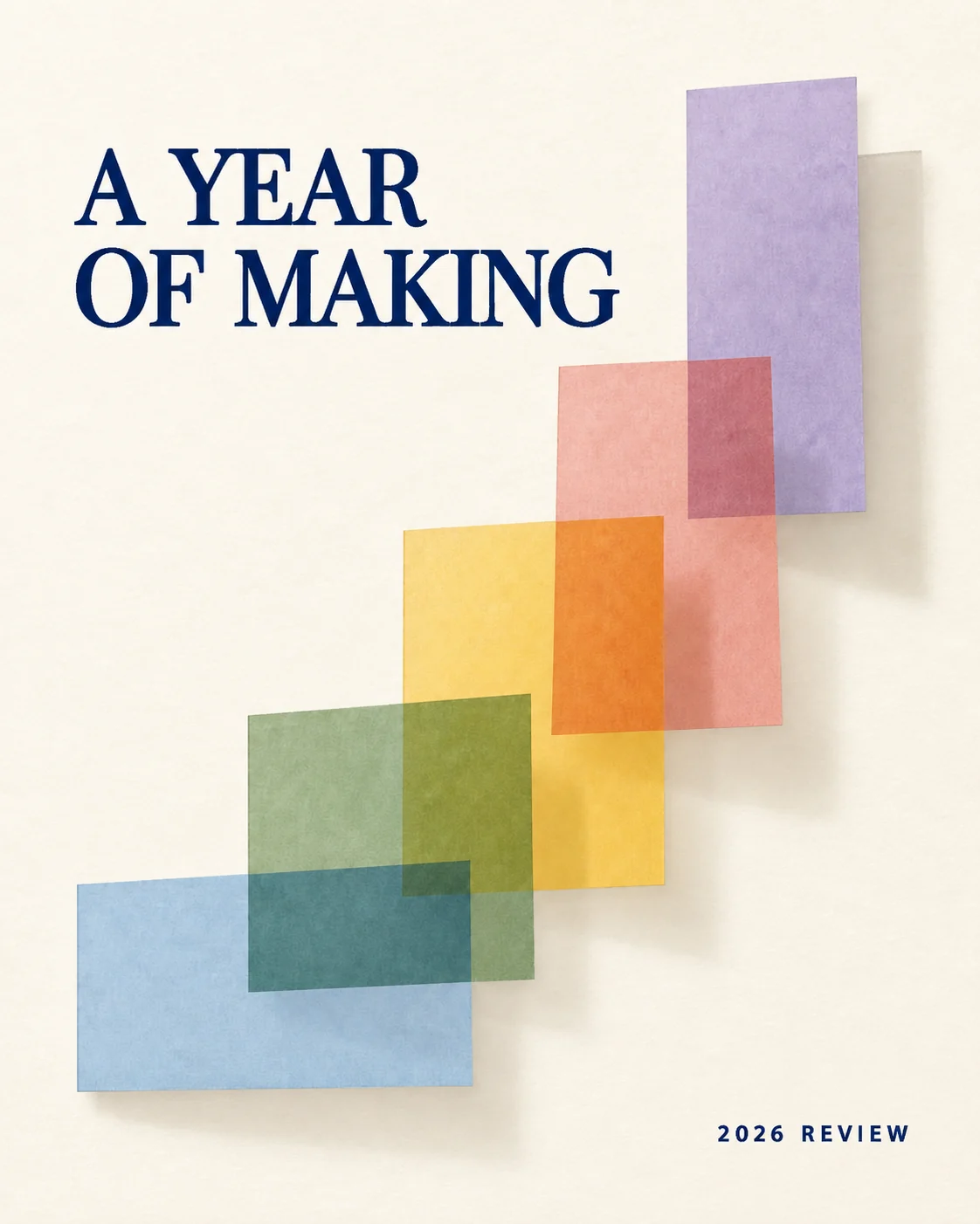 Annual review cover — original generated example — creative reference